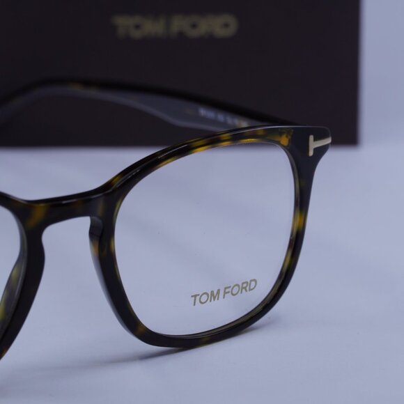 Tom Ford FT5505 052 Square Eyeglasses 52mm - Dark Havana - Picture 7 of 10